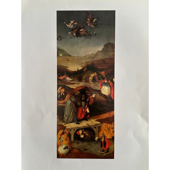 Bosch, Temptation of St Anthony, Painting, Book Page Art Print ~ 250802-WH 350 H - Picture 2 of 2